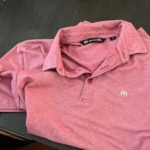 TravisMathew Pink Golf Polo